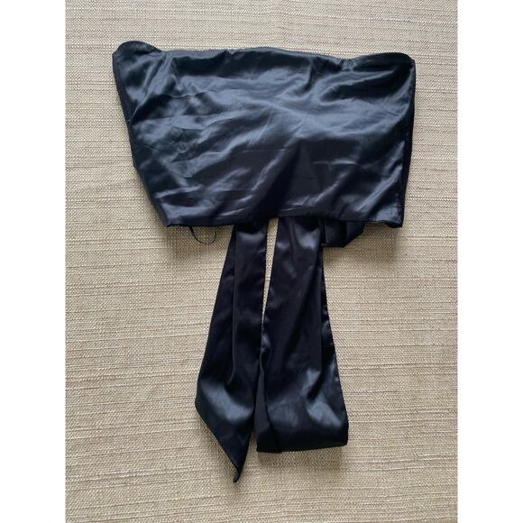 Free People Satin Bandeau Top with Back Bow XS - Picture 1 of 8
